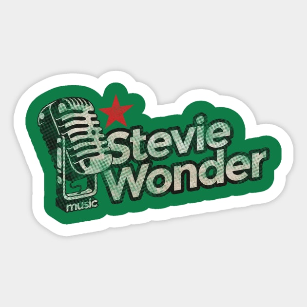 Stevie Wonder Vintage Sticker by G-THE BOX